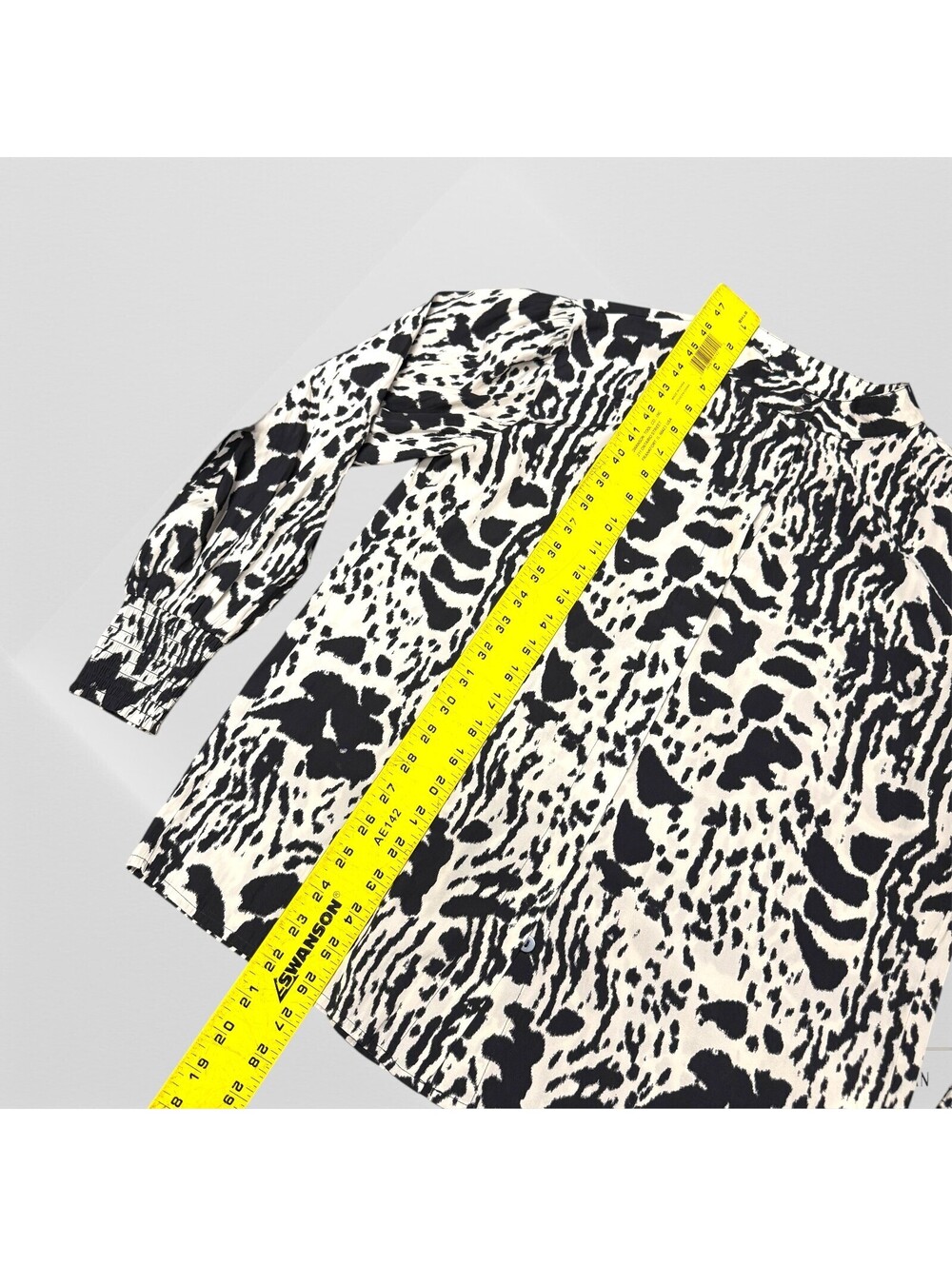 Bash Paris Ba&sh Opus Black White Printed Blouse Top Size XS Silk - Picture 12 of 13